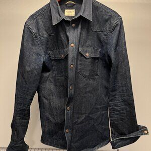 Nudie Selvedge Raw Denim Shirt, XL – Light Wear